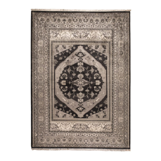 Alfombra Nepal Silk Negra Gris