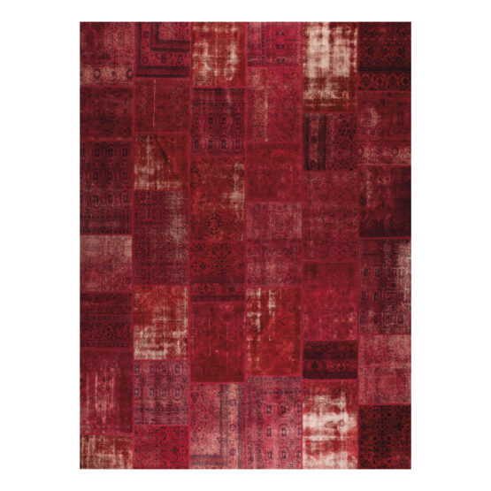 Alfombra Patchwork Roja